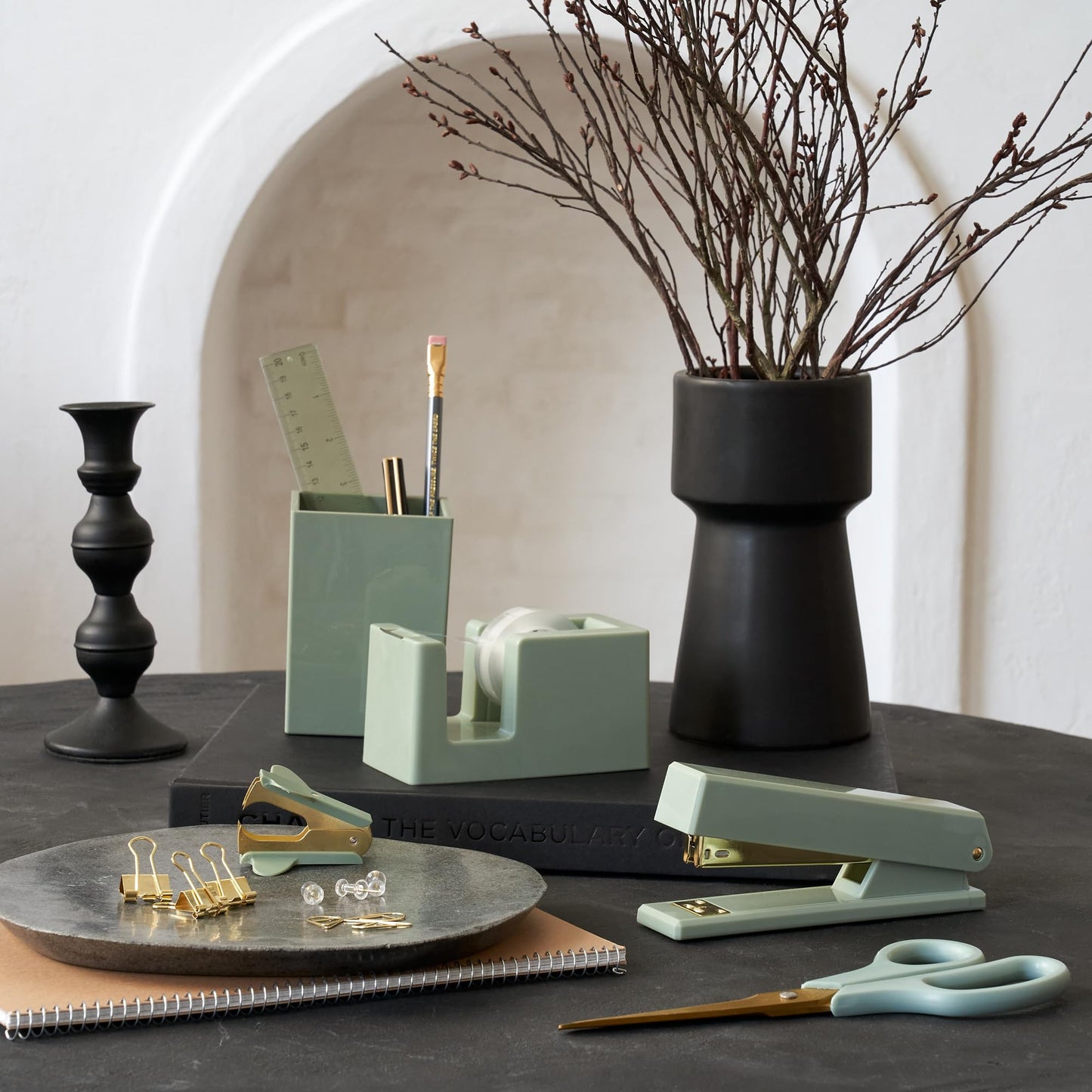 Modern Aesthetic Desk Accessories Set - Stylish Organizers for Office Supplies