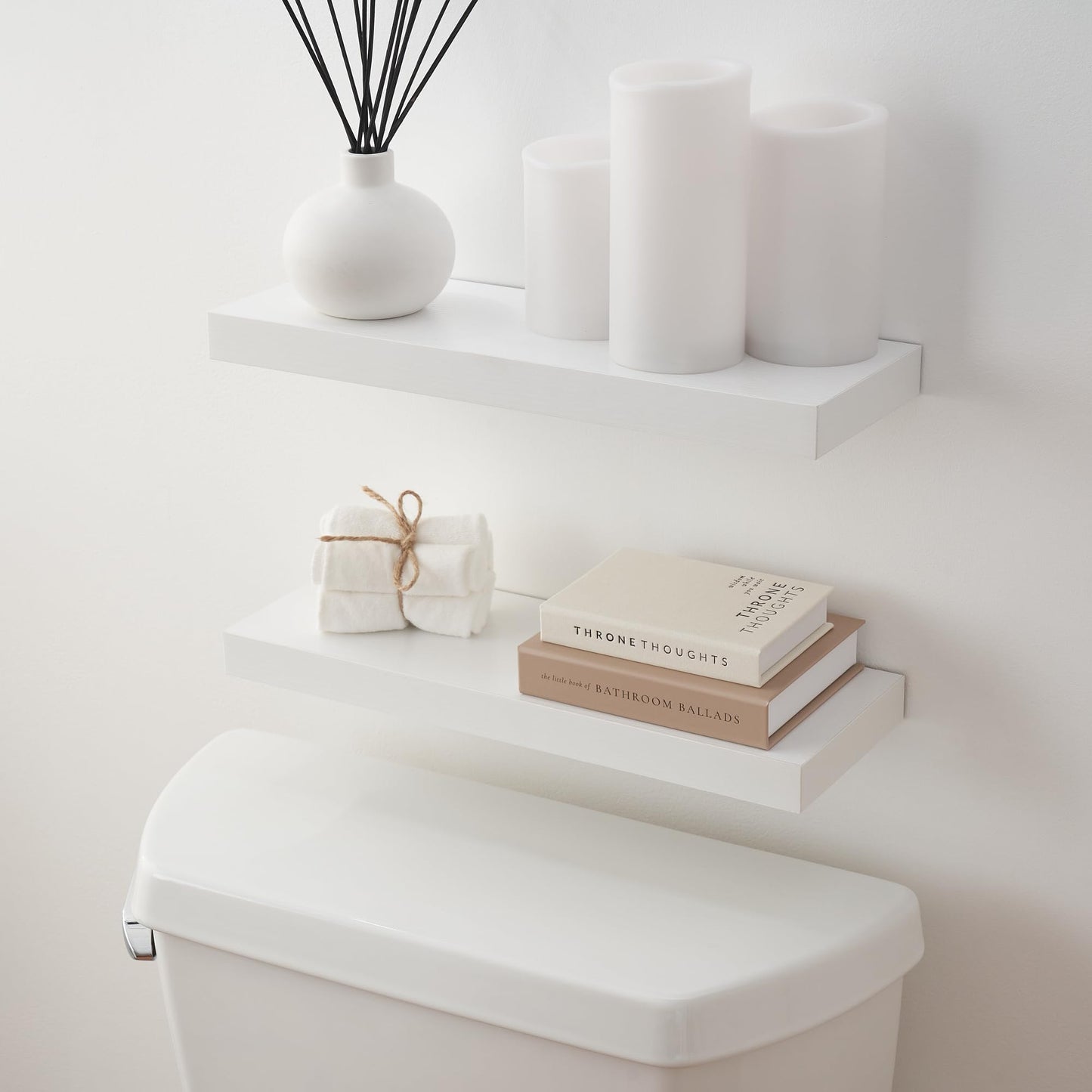 KIBAGA Faux Books Set of 2 for Bathroom Decor - Decorative Book Boxes for Your Restroom - The Perfect Modern Decoration for The Guest Bathroom