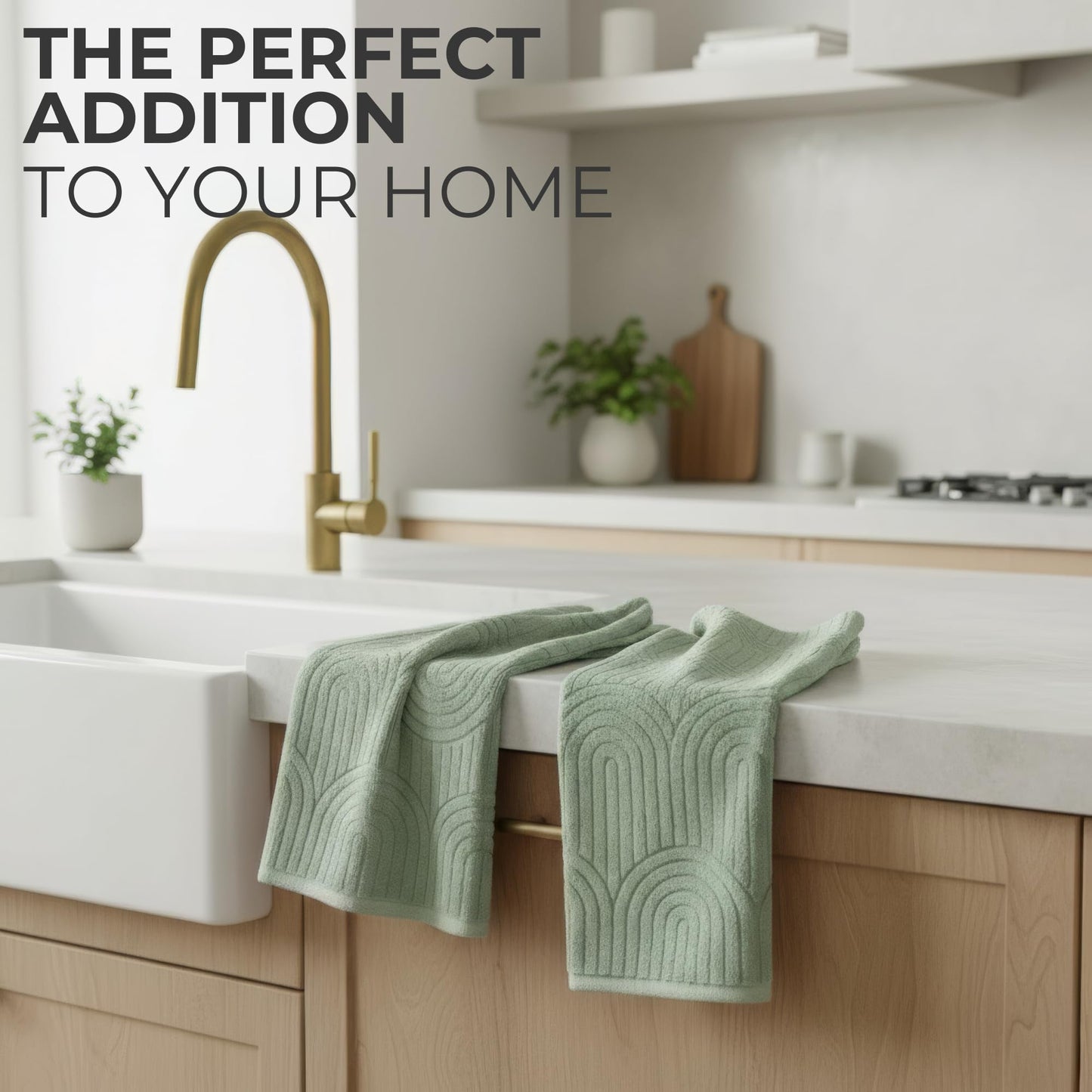 KIBAGA Beautiful Luxury Decorative Hand Towels – Soft & Absorbent Towel Set for Boho Bathroom, Kitchen, Spa, Hotel, Guest Room, Farmhouse or Gift