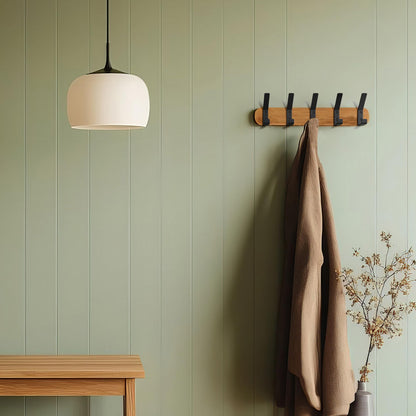 Decorative Coat Hooks For Wall Mount Set of 5 - Stylish and Sturdy Black Metal Double Hooks Are Perfect To Hang Your Jackets, Towels Or Hats - A Modern Addition To Any Farmhouse or Minimal Home Decor