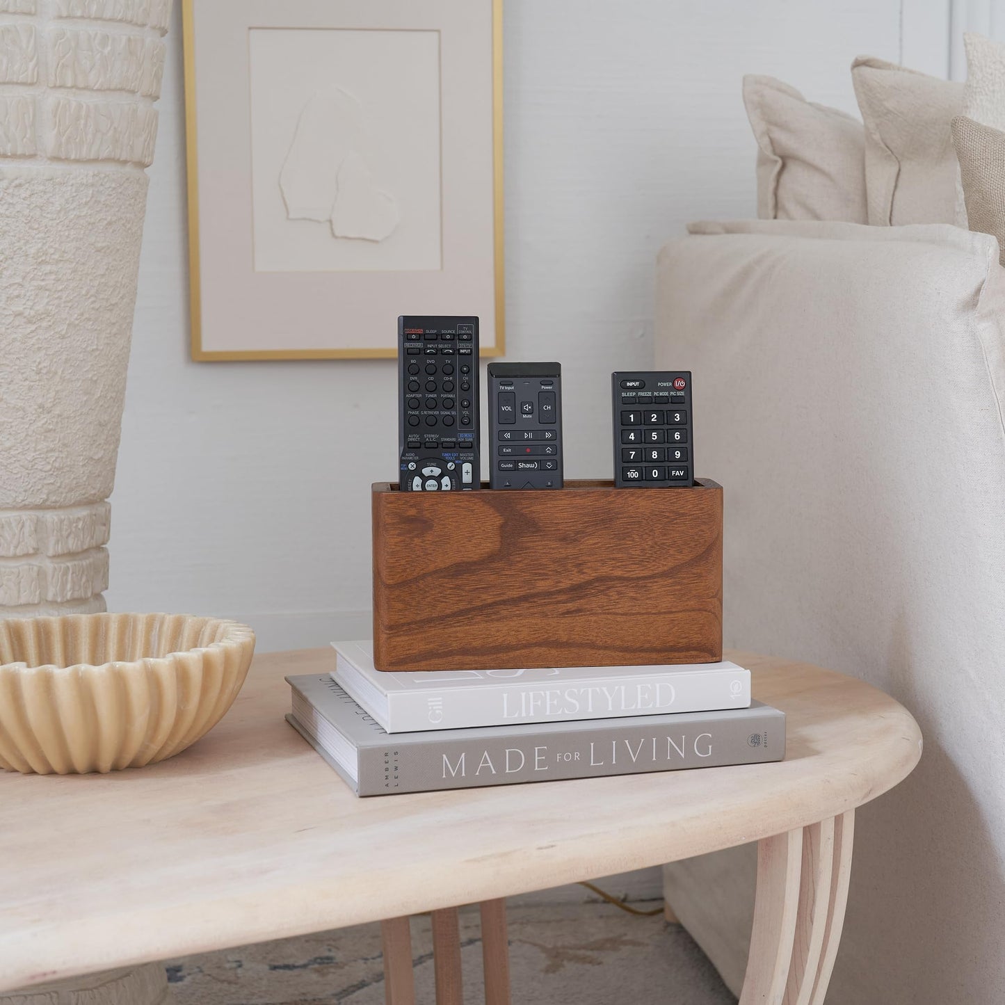 Aesthetic Remote Control Holder for Wall Mount - Easy to Install Bedside TV remote caddy - The Perfect Organizer for Your 3-4 Remotes