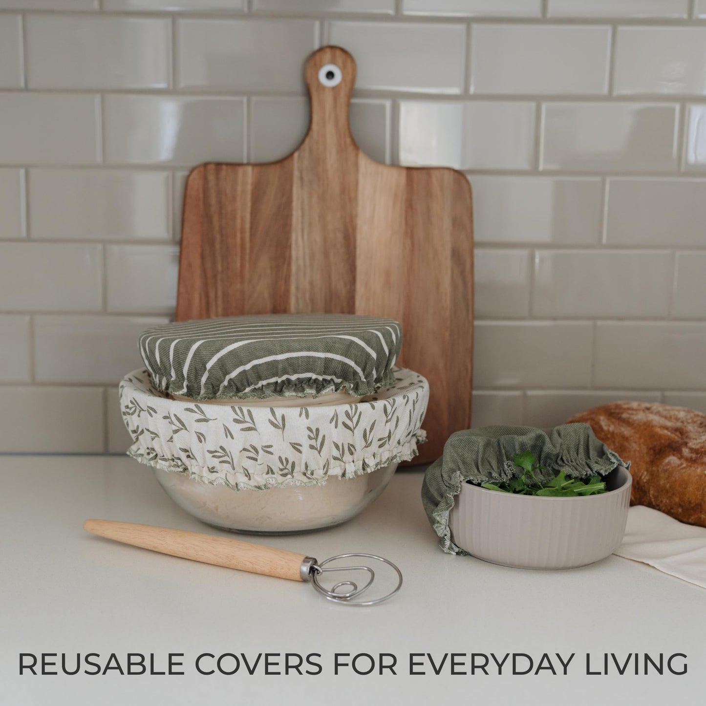 Beautiful Reusable Bowl Covers for Bread Proofing –  Elastic Food Covers for Sourdough, Dough Rising - Perfect Food Storage