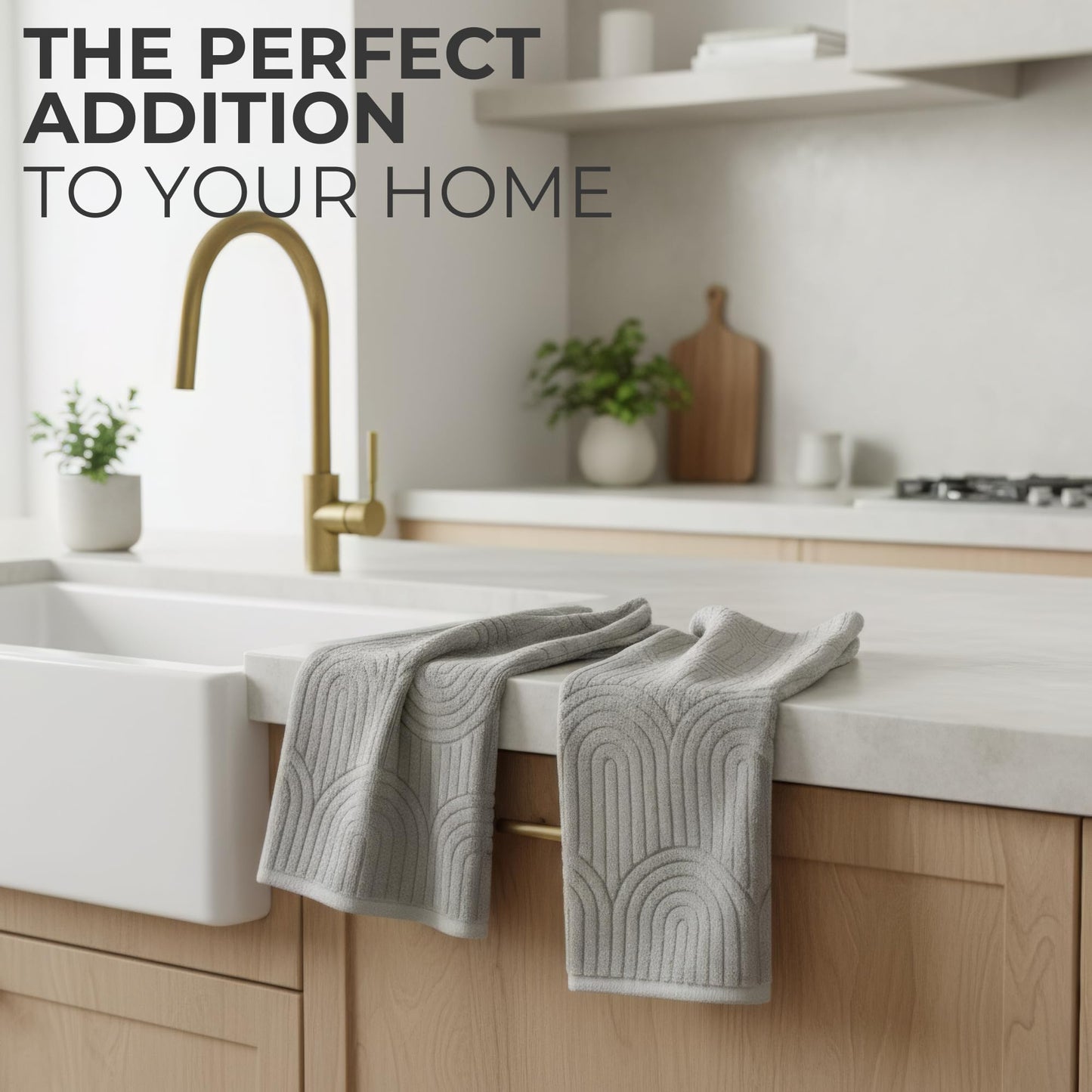 KIBAGA Beautiful Luxury Decorative Hand Towels – Soft & Absorbent Towel Set for Boho Bathroom, Kitchen, Spa, Hotel, Guest Room, Farmhouse or Gift