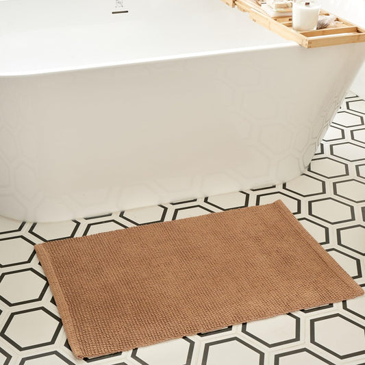 Beautiful Boho Rug for Your Bathroom - Soft Textured Bath Mat Made of 100% Cotton Fits Perfectly Into Your Home - A Cute, Non-Slip and Absorbent Rug Ideal to Enhance Any Bath/Bedroom Decor