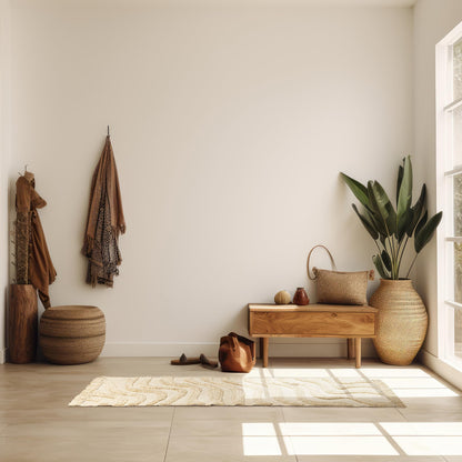 Chic 2x3 Boho Cotton Rug with Tassels – Soft & Washable Bathroom Mat for a Cozy, Modern Home