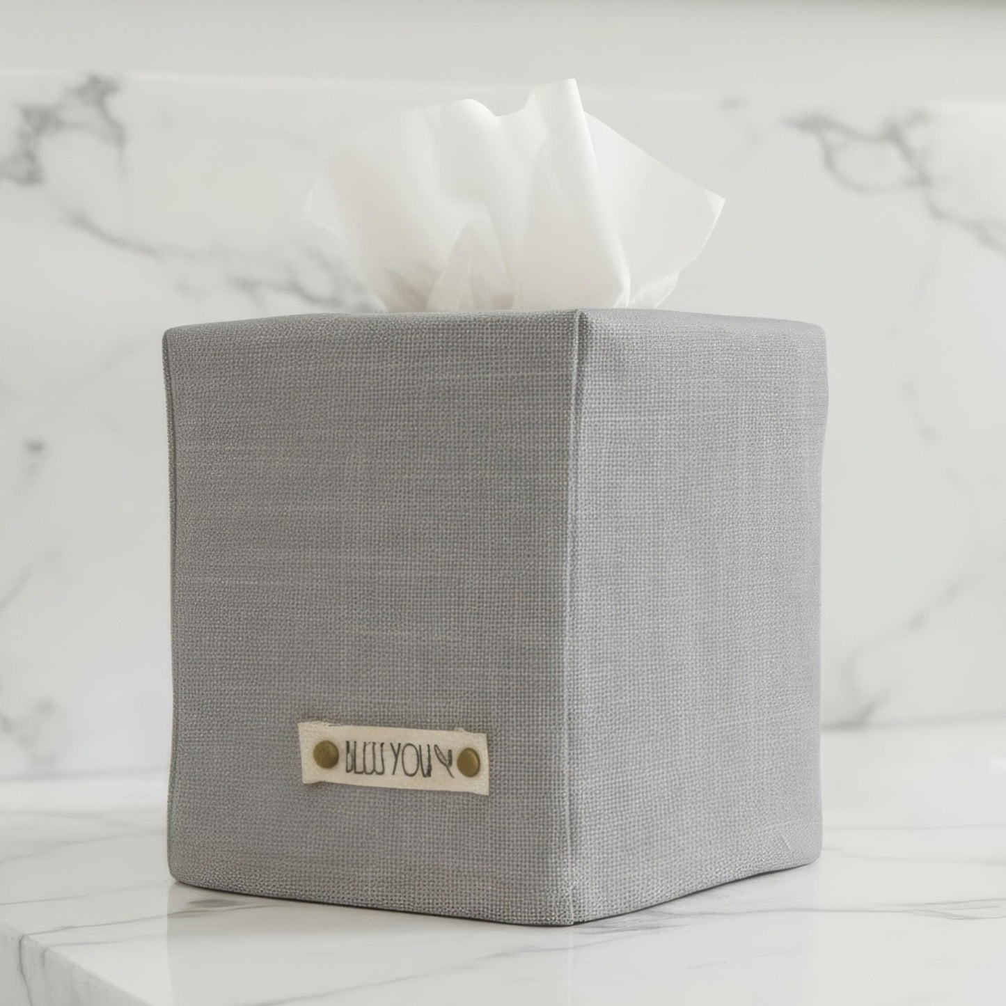Stylish Tissue Box Cover - This Linen Holder Instantly Covers Your Square Tissue Boxes - The Perfect Cube Cover for Your Bathroom and Home