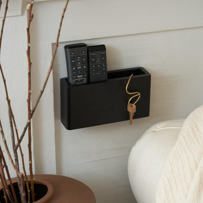 Aesthetic Remote Control Holder for Wall Mount - Easy to Install Bedside TV remote caddy - The Perfect Organizer for Your 3-4 Remotes