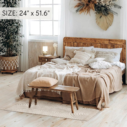 KIBAGA Beautiful Boho Rug with Tassels for Your Bathroom - Soft 2 x 3 ft. Cotton Rug Fits Perfectly Into Your Bath - Washable, Non-Slip Mat Ideal to Enhance Any Modern Home Decor, 24 x 36 inch
