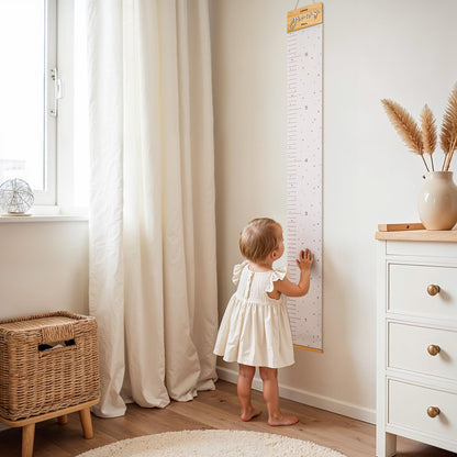 Beautiful Wall Hanging Growth Chart for Kids - The Perfect Height Measurement Chart to Track Your Kids Growth - Modern Nursery Or Playroom Wall Decor