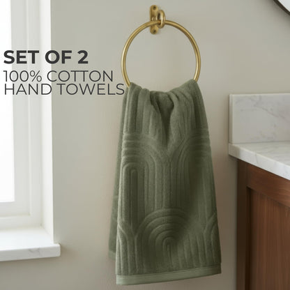 KIBAGA Beautiful Luxury Decorative Hand Towels – Soft & Absorbent Towel Set for Boho Bathroom, Kitchen, Spa, Hotel, Guest Room, Farmhouse or Gift