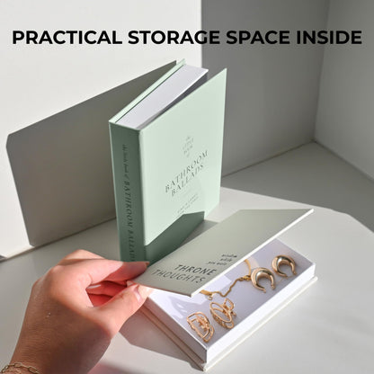 KIBAGA Faux Books Set of 2 for Bathroom Decor - Decorative Book Boxes for Your Restroom - The Perfect Modern Decoration for The Guest Bathroom