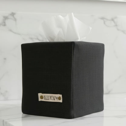 Stylish Tissue Box Cover - This Linen Holder Instantly Covers Your Square Tissue Boxes - The Perfect Cube Cover for Your Bathroom and Home
