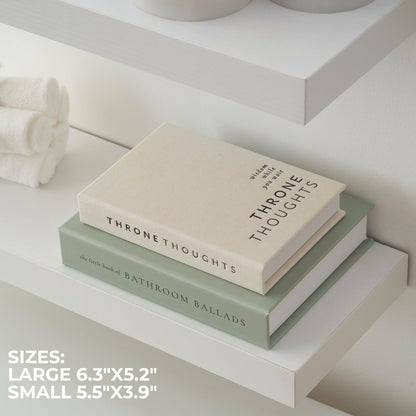 KIBAGA Faux Books Set of 2 for Bathroom Decor - Decorative Book Boxes for Your Restroom - The Perfect Modern Decoration for The Guest Bathroom