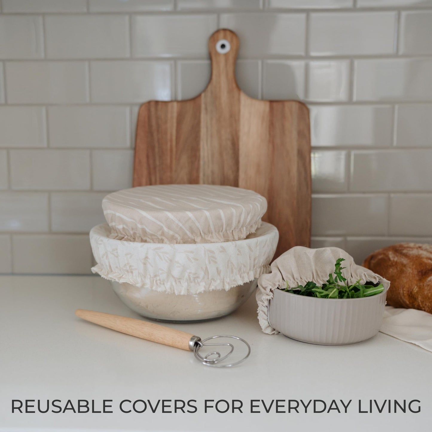Beautiful Reusable Bowl Covers for Bread Proofing –  Elastic Food Covers for Sourdough, Dough Rising - Perfect Food Storage