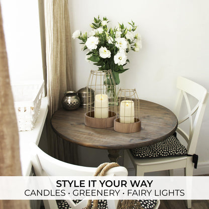 Rustic Farmhouse Lantern Decor - Stylish Decorative Lanterns for Your Living Room, Fireplace Mantle or Kitchen Dining Table - Modern Upscale Beauty for Your Entire Home
