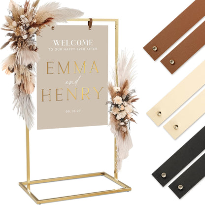 Beautiful Wedding Sign Stand - The Perfect Welcome to Our Wedding Sign - Aesthetic Holder Stand to Welcome Your Guests