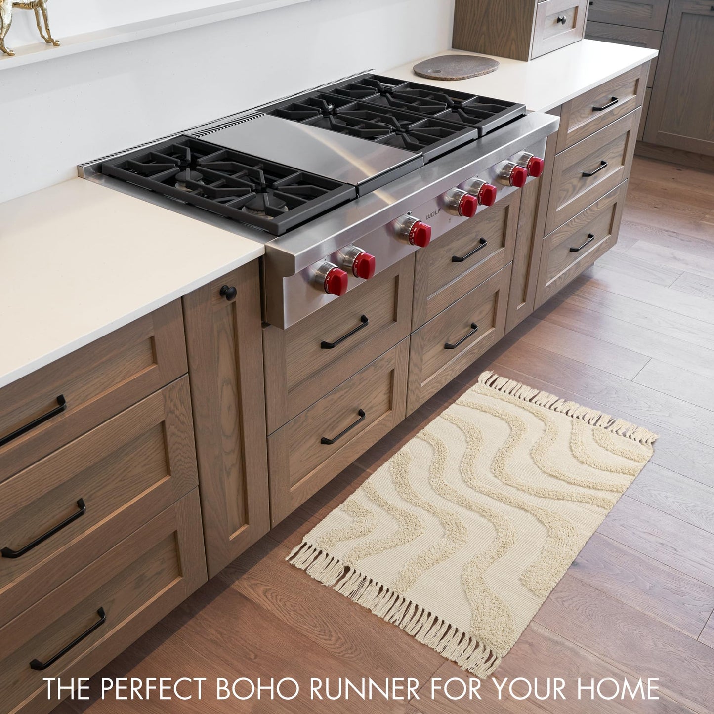 Chic 2x3 Boho Cotton Rug with Tassels – Soft & Washable Bathroom Mat for a Cozy, Modern Home