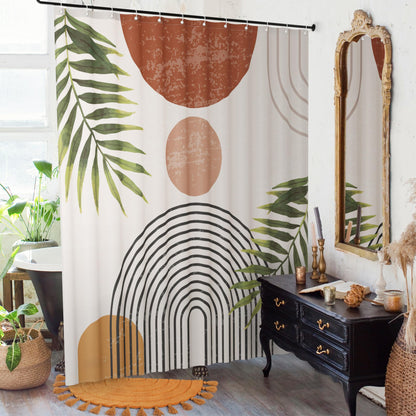 Beautiful Boho Shower Curtain for Your Bathroom - A Stylish 72" x 84" Modern Mid Century Curtain That Fits Perfect to Every Bath Decor - Ideal to Brighten Up Your Bohemian Bathroom at Home