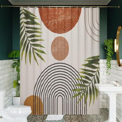Beautiful Boho Shower Curtain for Your Bathroom - A Stylish 72" x 84" Modern Mid Century Curtain That Fits Perfect to Every Bath Decor - Ideal to Brighten Up Your Bohemian Bathroom at Home