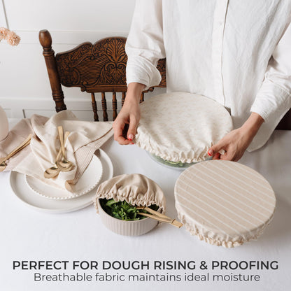 Beautiful Reusable Bowl Covers for Bread Proofing –  Elastic Food Covers for Sourdough, Dough Rising - Perfect Food Storage