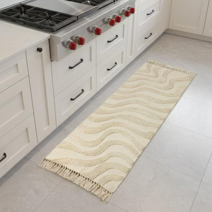 Chic 2x3 Boho Cotton Rug with Tassels – Soft & Washable Bathroom Mat for a Cozy, Modern Home