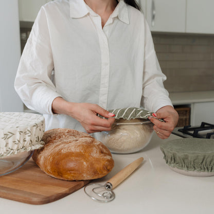 Beautiful Reusable Bowl Covers for Bread Proofing –  Elastic Food Covers for Sourdough, Dough Rising - Perfect Food Storage