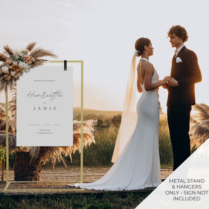 Beautiful Wedding Sign Stand - The Perfect Welcome to Our Wedding Sign - Aesthetic Holder Stand to Welcome Your Guests