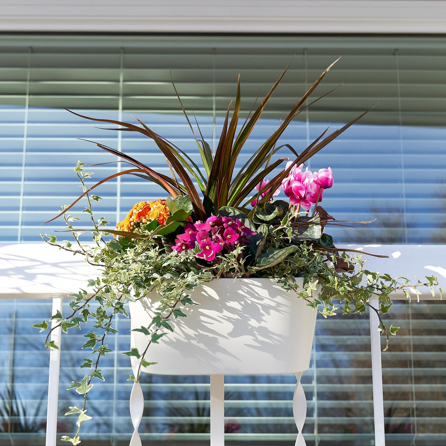 Beautiful Hanging Flower Pots for Outside Railing Or Fence - Stylish Set of 3 Outdoor Planters For Any Balcony, Porch or Deck - Window Planter Boxes Are Perfect For Your Flowers
