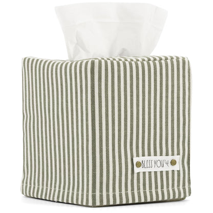 Stylish Tissue Box Cover - This Linen Holder Instantly Covers Your Square Tissue Boxes - The Perfect Cube Cover for Your Bathroom and Home