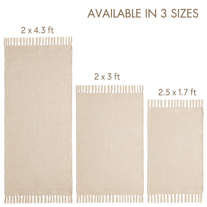 Beautiful Boho Bathroom Rug with Tassels - Soft 2 x 3 ft. Cotton Rug Fits Perfectly Into Your Bath - Washable, Non-Slip Mat Ideal to Enhance Your Modern Home Decor