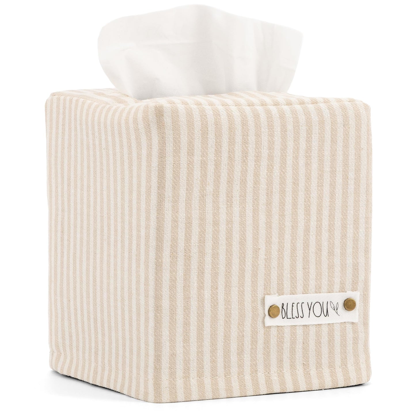 Stylish Tissue Box Cover - This Linen Holder Instantly Covers Your Square Tissue Boxes - The Perfect Cube Cover for Your Bathroom and Home