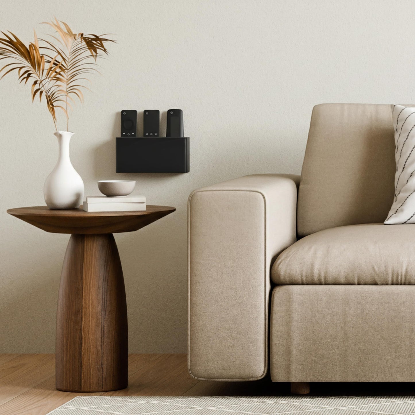 Aesthetic Remote Control Holder for Wall Mount - Easy to Install Bedside TV remote caddy - The Perfect Organizer for Your 3-4 Remotes