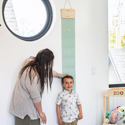 Beautiful Wall Hanging Growth Chart for Kids - The Perfect Height Measurement Chart to Track Your Kids Growth - Modern Nursery Or Playroom Wall Decor