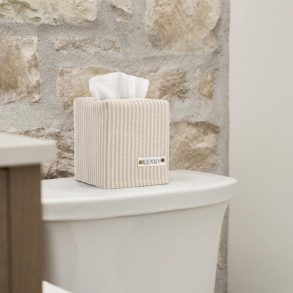 Stylish Tissue Box Cover - This Linen Holder Instantly Covers Your Square Tissue Boxes - The Perfect Cube Cover for Your Bathroom and Home