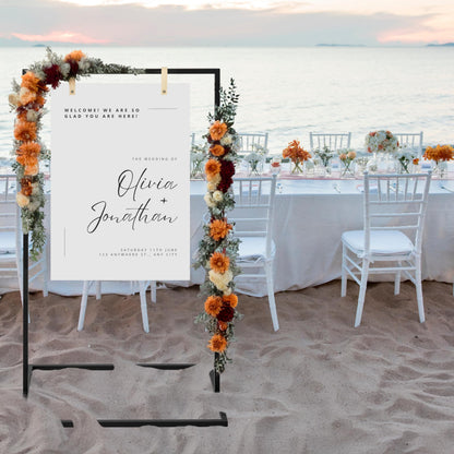 Beautiful Wedding Sign Stand - The Perfect Welcome to Our Wedding Sign - Aesthetic Holder Stand to Welcome Your Guests