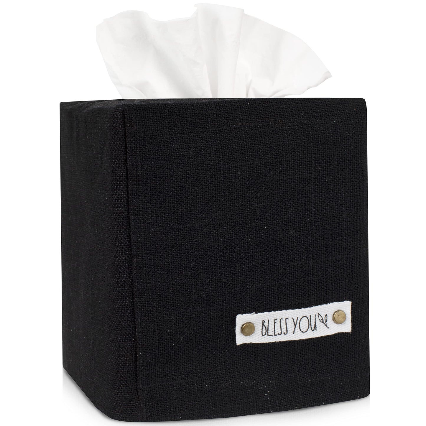 Stylish Tissue Box Cover - This Linen Holder Instantly Covers Your Square Tissue Boxes - The Perfect Cube Cover for Your Bathroom and Home