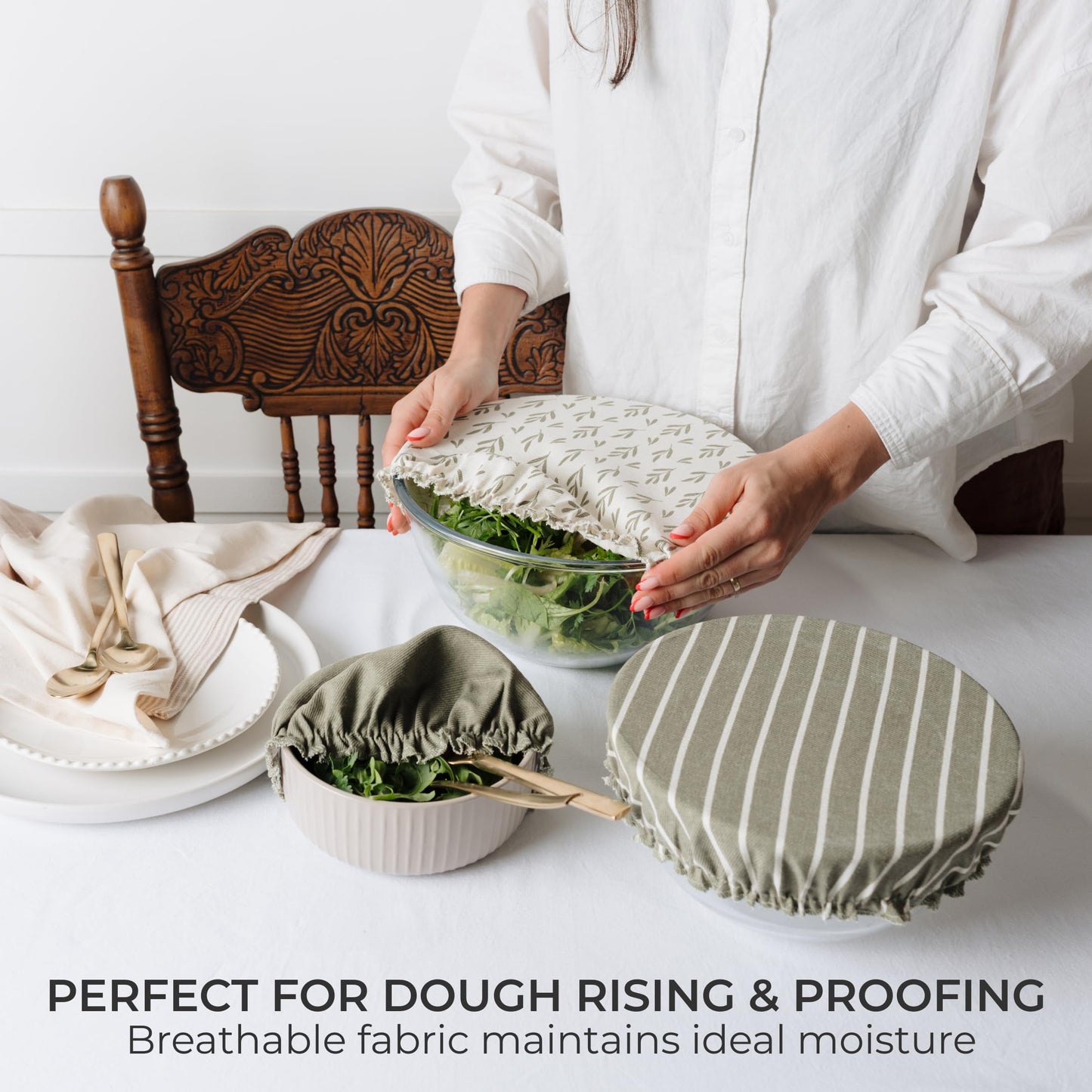 Beautiful Reusable Bowl Covers for Bread Proofing –  Elastic Food Covers for Sourdough, Dough Rising - Perfect Food Storage