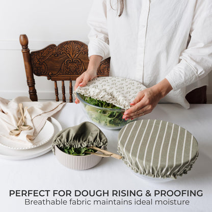 Beautiful Reusable Bowl Covers for Bread Proofing –  Elastic Food Covers for Sourdough, Dough Rising - Perfect Food Storage