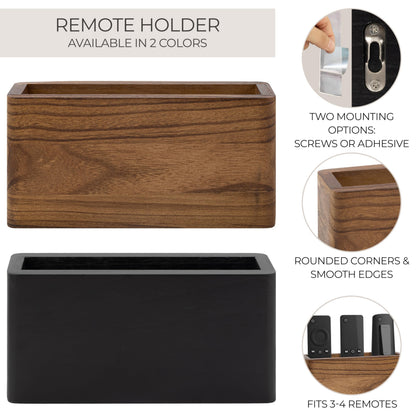 Aesthetic Remote Control Holder for Wall Mount - Easy to Install Bedside TV remote caddy - The Perfect Organizer for Your 3-4 Remotes