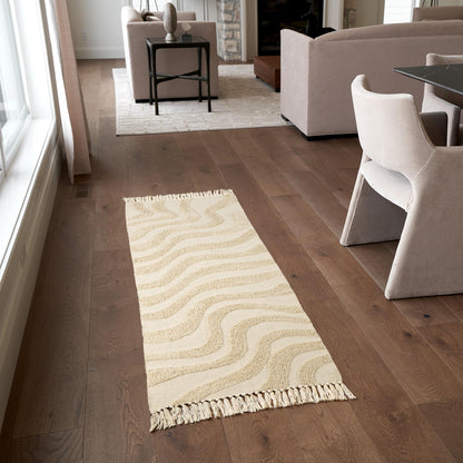Chic 2x3 Boho Cotton Rug with Tassels – Soft & Washable Bathroom Mat for a Cozy, Modern Home