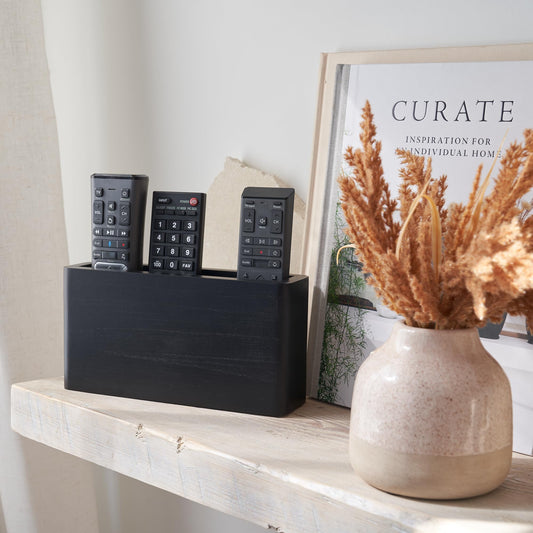 Aesthetic Remote Control Holder for Wall Mount - Easy to Install Bedside TV remote caddy - The Perfect Organizer for Your 3-4 Remotes