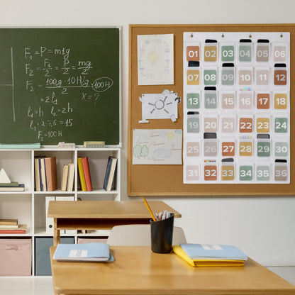 Numbered Hanging Pocket Chart Organizer for Classroom Sundries and Cell Phones – Wall & Door Mountable Storage Solution