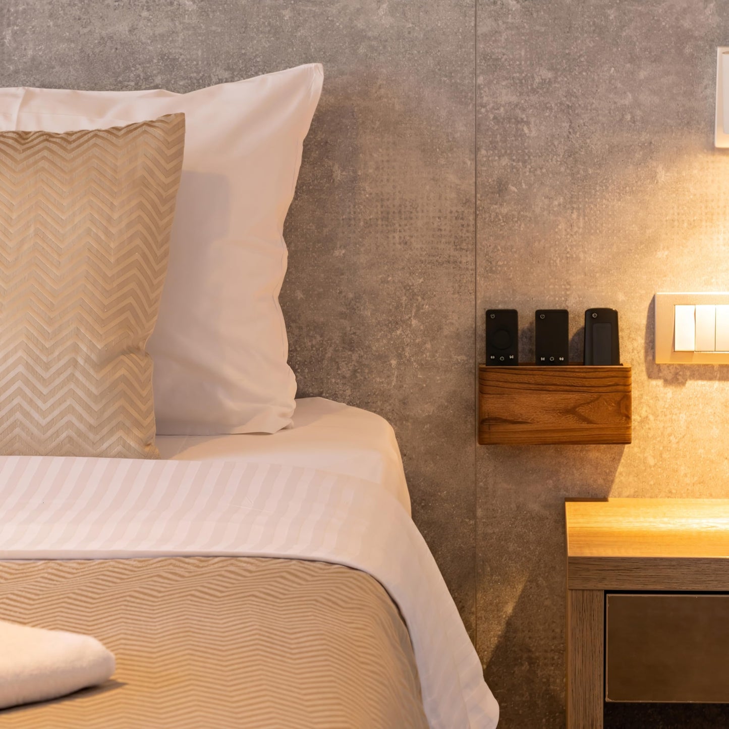 Aesthetic Remote Control Holder for Wall Mount - Easy to Install Bedside TV remote caddy - The Perfect Organizer for Your 3-4 Remotes