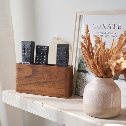 Aesthetic Remote Control Holder for Wall Mount - Easy to Install Bedside TV remote caddy - The Perfect Organizer for Your 3-4 Remotes