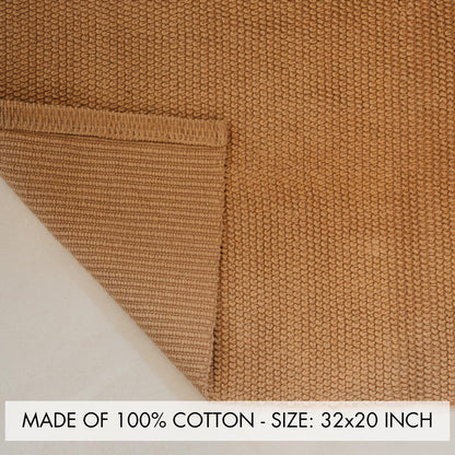 Beautiful Boho Rug for Your Bathroom - Soft Textured Bath Mat Made of 100% Cotton Fits Perfectly Into Your Home - A Cute, Non-Slip and Absorbent Rug Ideal to Enhance Any Bath/Bedroom Decor