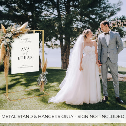 Beautiful Wedding Sign Stand - The Perfect Welcome to Our Wedding Sign - Aesthetic Holder Stand to Welcome Your Guests
