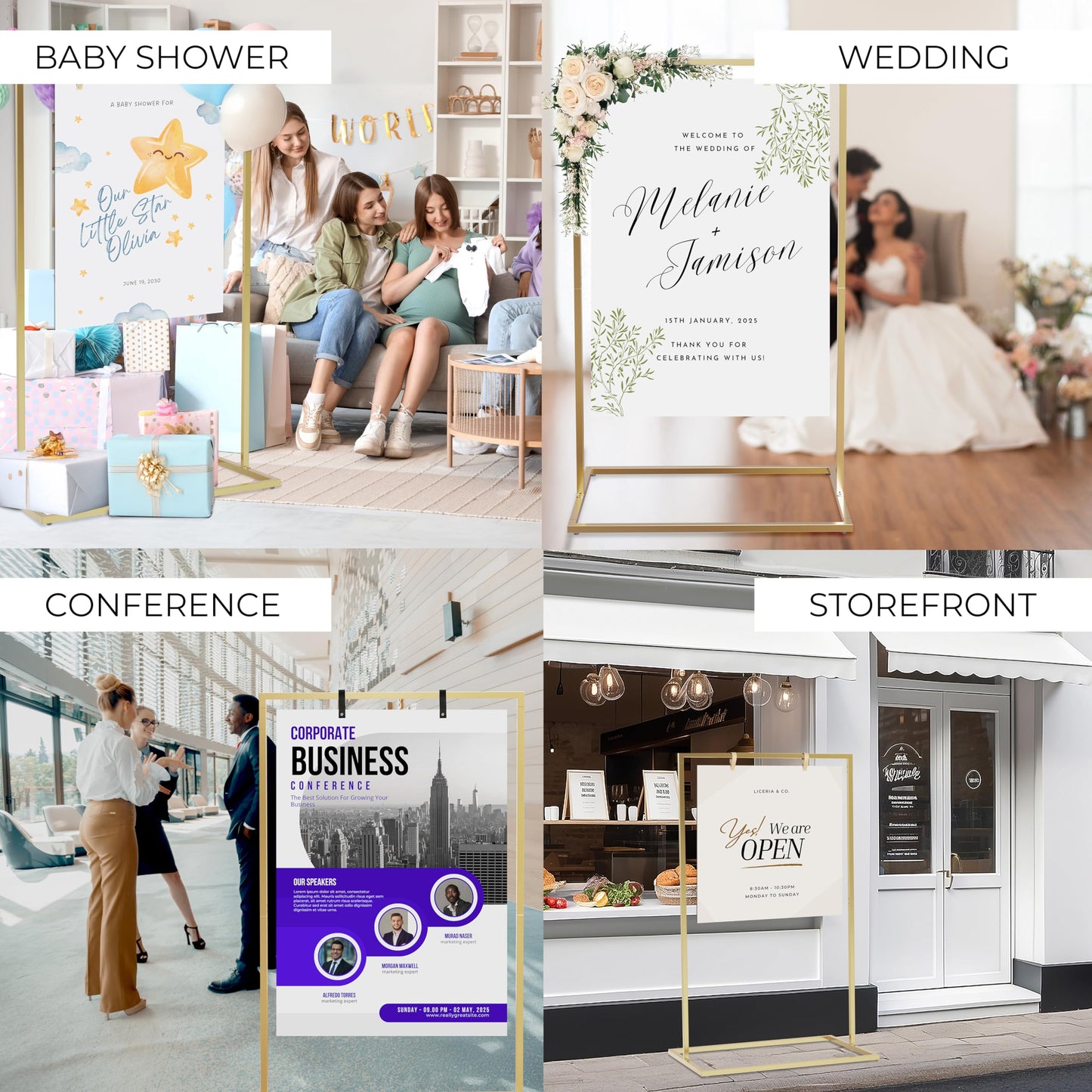 Beautiful Wedding Sign Stand - The Perfect Welcome to Our Wedding Sign - Aesthetic Holder Stand to Welcome Your Guests