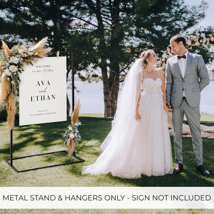 Beautiful Wedding Sign Stand - The Perfect Welcome to Our Wedding Sign - Aesthetic Holder Stand to Welcome Your Guests