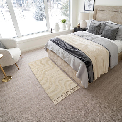 Chic 2x3 Boho Cotton Rug with Tassels – Soft & Washable Bathroom Mat for a Cozy, Modern Home